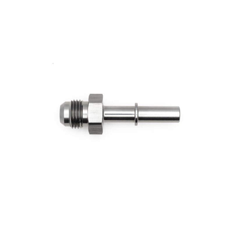 DeatschWerks 6AN Male Flare to 5/16in Male EFI Quick Connect Adapter - Anodized Matte Black - 0