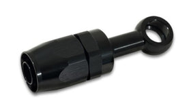 Vibrant -8AN Banjo Hose End Fitting for use with M12 or 7/16in Banjo Bolt - Aluminum Black - 0