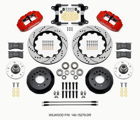 Wilwood Narrow Superlite 6R Front Hub Kit 14.00in Drill Red 82-92 Camaro//Firebird