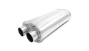 Vibrant Streetpower Oval Muffler 2.50in Dual Inlet/Outlet 18in Body Length-2