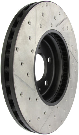 StopTech Power Slot 09-10 Audi A4/A4 Quattro / 08-10 A5 / 10 S4 Front Left Drilled & Slotted Rotor - 0