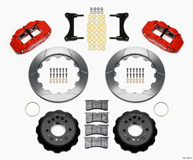 Wilwood Narrow Superlite 6R Front Hat Kit 12.88in Red 93-96 Mazda RX7 - 0