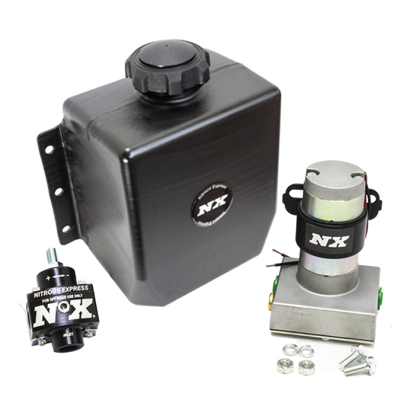 Nitrous Express Stand Alone Fuel Enrichment System w/External Fuel Pump/Fuel Regulator/3qt Tank - 0