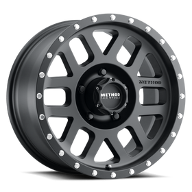Method MR306 Mesh 17x8.5 0mm Offset 5x4.5 83mm CB Matte Black Wheel - 0