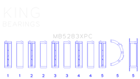 King Engine Bearings Ford  4.6L DOHC/SOHC 24v V8 Performance Main Bearing Set - Coated - 0