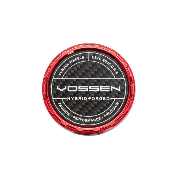 Vossen Carbon Billet Sport Cap - Large - HF - Red - Weave Carbon