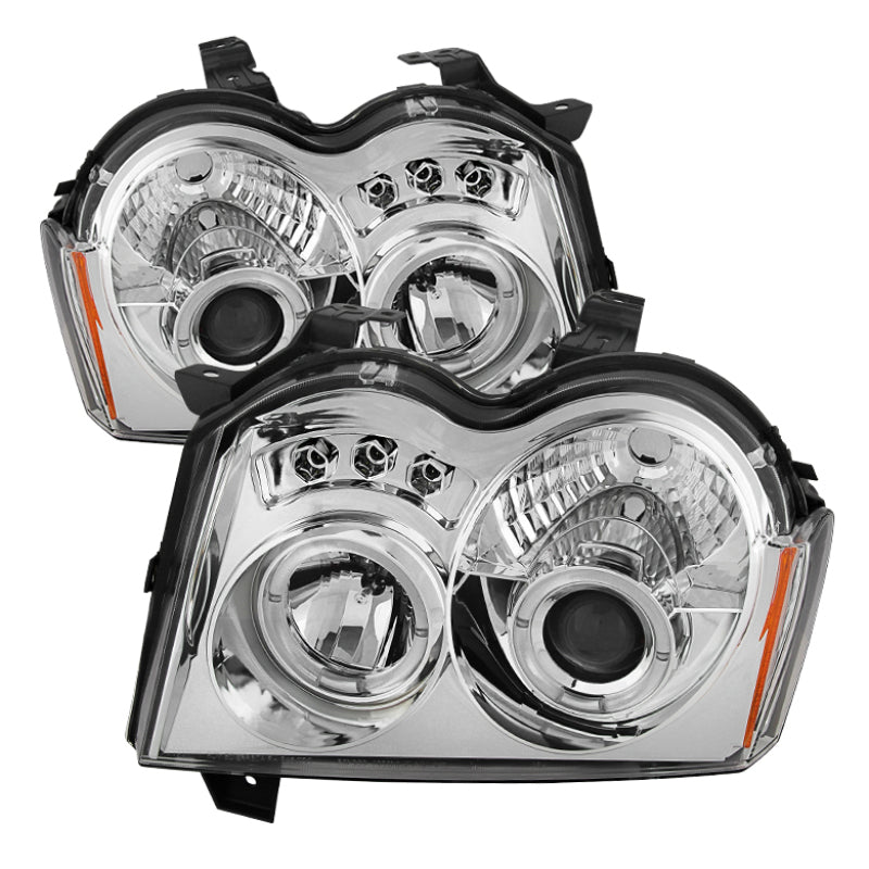 Spyder Jeep Grand Cherokee 05-07 Projector Headlights LED Halo LED Chrm Low 9006 PRO-YD-JGC05-HL-C - 0