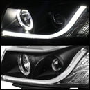 Spyder Chevy Cruze 11-14 Projector Headlights Light Tube DRL Blk PRO-YD-CCRZ11-LTDRL-BK-5