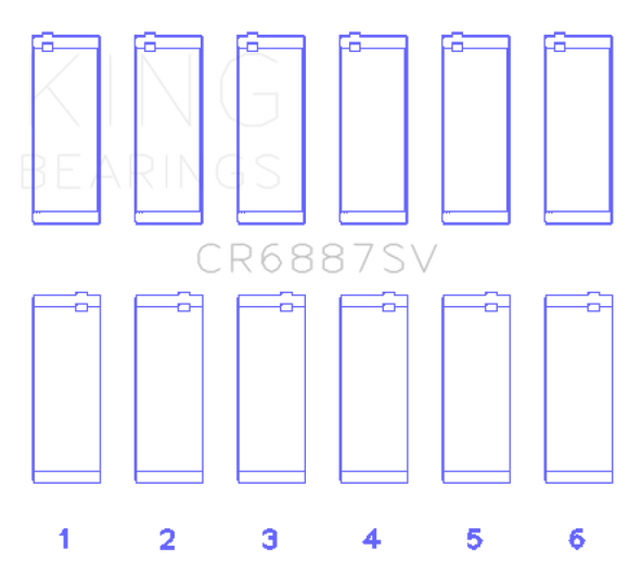 King Engine Bearings BMW B58B30A Performance Rod Bearing Set