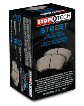 StopTech 15-18 Ford Mustang Front Street Brake Pads w/Shims & Hardware - 0
