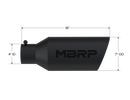MBRP Universal Exhaust Tip 7in O.D. Rolled End 4in Inlet 18in Length - Black-3