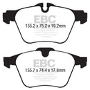 EBC 13+ Jaguar F-Type (Cast Iron Rotors Only) 3.0 Supercharged (340) Yellowstuff Front Brake Pads-5