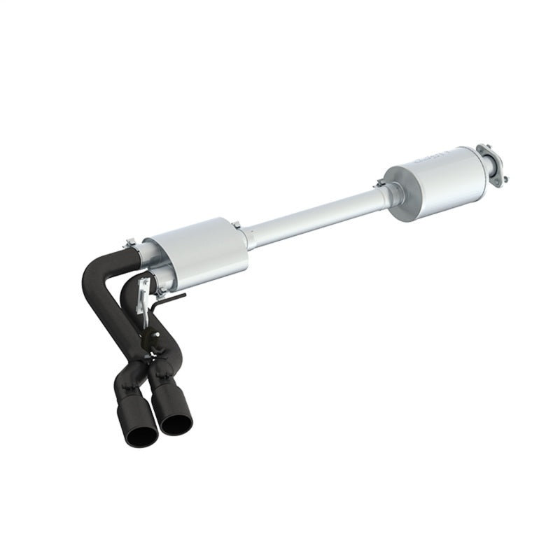 MBRP 15-20 Ford F150 Pre-Axle 4in OD Tips Dual Outlet 3in Black Coated Cat Back Exhaust - 0