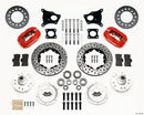 Wilwood Forged Dynalite Front Kit 11.00in Drill-Red AMC 71-76 OE Disc w/o Bendix Brakes-2