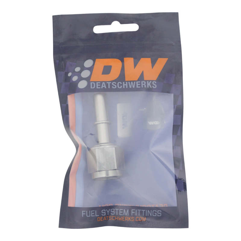 DeatschWerks 8AN Female Flare Swivel to 3/8in Male EFI Quick Disconnect - Anodized DW Titanium - 0