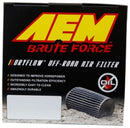 AEM Brute Force Dryflow Air Filter - Conical 6in Base OD / 5.125in Top OD / 5.25in Height-8