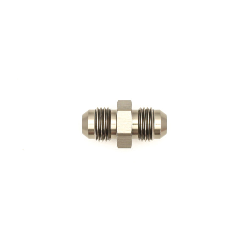 DeatschWerks 6AN Male Flare to 6AN Male Flare Coupler - Anodized Matte Black - 0