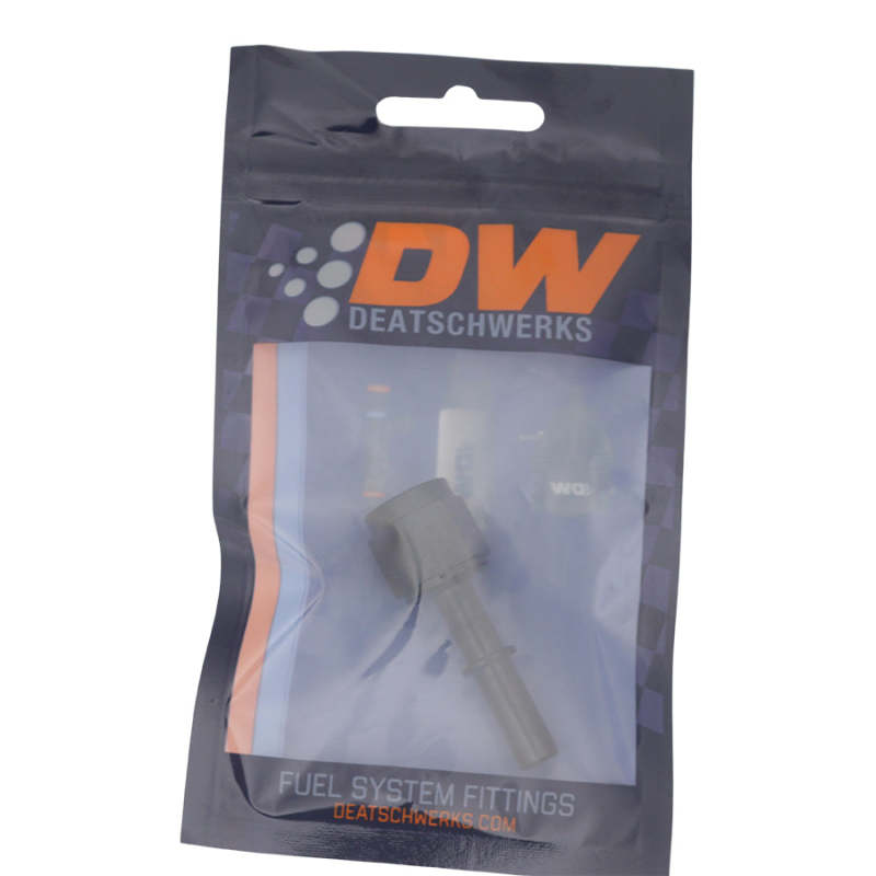 DeatschWerks 6AN Female Flare Swivel to 5/16in Male EFI Quick Disconnect - Anodized Matte Black - 0