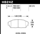 Hawk 86-01 Acura (Various) / 88-93 Honda (Various) DTC-60 Race Front Brake Pads-1