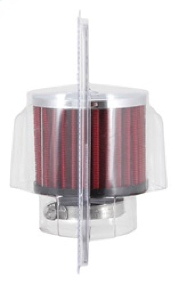 K&N 1.375 inch ID 3 inch OD 2.5 inch H Clamp On Crankcase Vent Filter