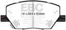 EBC 2015+ Fiat 500X 1.4L Turbo Yellowstuff Front Brake Pads-3