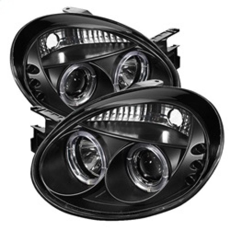 Spyder Dodge Neon 03-05 Projector Headlights LED Halo LED Black High H1 Low H1 PRO-YD-DN03-HL-BK - 0