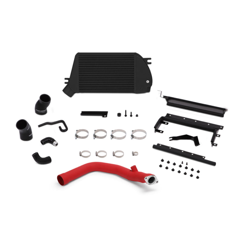 Mishimoto 2015 Subaru WRX Top-Mount Intercooler Kit - Powder Coated Black & Wrinkle Red Pipes - 0