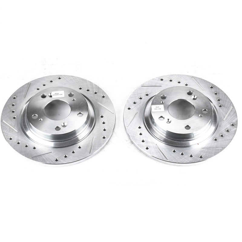 Power Stop 00-09 Honda S2000 Rear Evolution Drilled & Slotted Rotors - Pair - 0