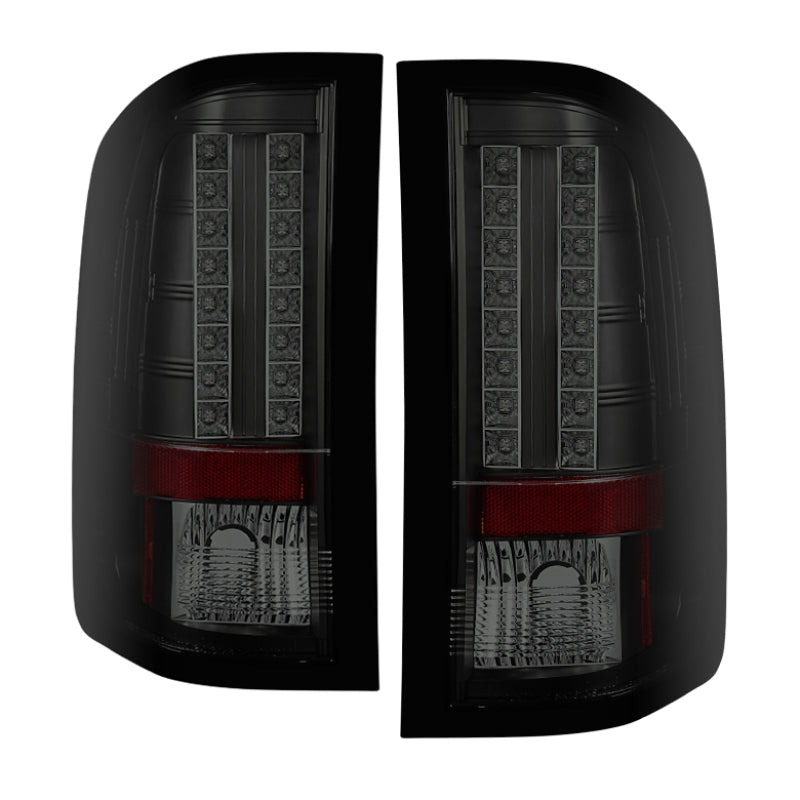 Spyder Chevy Silverado 07-13 LED Tail Lights Blk Smke ALT-YD-CS07-LED-BSM - 0