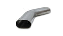 Vibrant 3.5in Oval (Nominal Size) T304 SS 45 deg Mandrel Bend 6in x 6in leg lengths-2