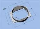 Vibrant MAF Sensor Adapter Plate for Mitsubishi applications use w/ 4.5in Inlet I.D. filters only-1