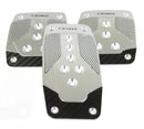 NRG Aluminum Sport Pedal M/T - Silver w/Black Carbon-2