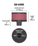 K&N Steel Base Crankcase Vent Filter .625in Vent OD x 2in OD x 1.5in Height-4