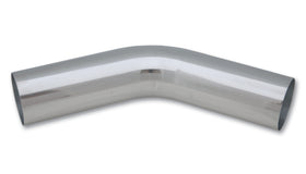 Vibrant 1.5in O.D. Universal Aluminum Tubing (45 degree bend) - Polished - 0