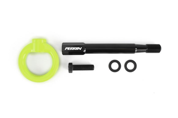 PERRIN 22-26 Subaru WRX / 18-23 Crosstrek / 20-25 OBXT Tow Hook Kit (Front) - Neon Yellow
