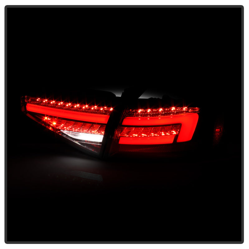 Spyder 13-16 Audi A4 4DR LED Tail Lights LED Clear Reverse Lights - Black ALT-YD-AA413-SEQ-BK