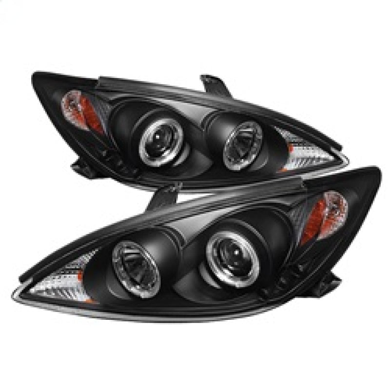 Spyder Toyota Camry 02-06 Projector Headlights LED Halo LED Black High H1 Low H1 PRO-YD-TCAM02-HL-BK - 0