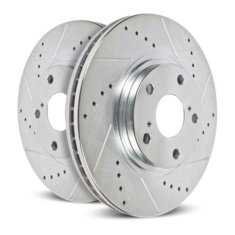 Power Stop 94-98 Nissan 240SX Rear Evolution Drilled & Slotted Rotors - Pair - 0