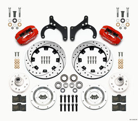 Wilwood Forged Dynalite Front Kit 12.19in Drilled Red 59-64 Chevy Impala / 63-64 Corvette