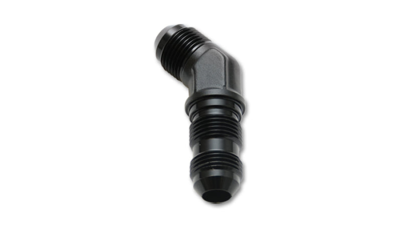 Vibrant -6AN Bulkhead Adapter 45 Degree Elbow Fitting - Anodized Black Only - 0