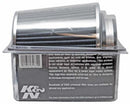 K&N Universal Filter Chrome Round Tapered White - 4in Flange ID x 1.125in Flange Length x 5.5in H-12