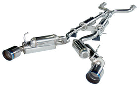 HKS 08-13 Infiniti G37 Coupe Dual Hi-Power Ti Tip Catback Exhaust (SUS304 NO COATING) - 0