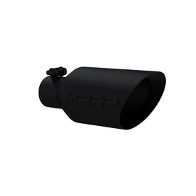 MBRP Universal Dual Wall Angle Rolled End Tip 4-1/2in OD / 2-1/2in Inlet / 11in Length - Black - 0