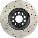 StopTech 05-06 Audi A4 Quattro/ 02-04 A6 Quattro / 99-02 S4 Front Right Slotted & Drilled Rotor-6