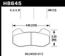 Hawk Wilwood DynaPro 6 (Type 6712) DTC-70 Brake Pads-2