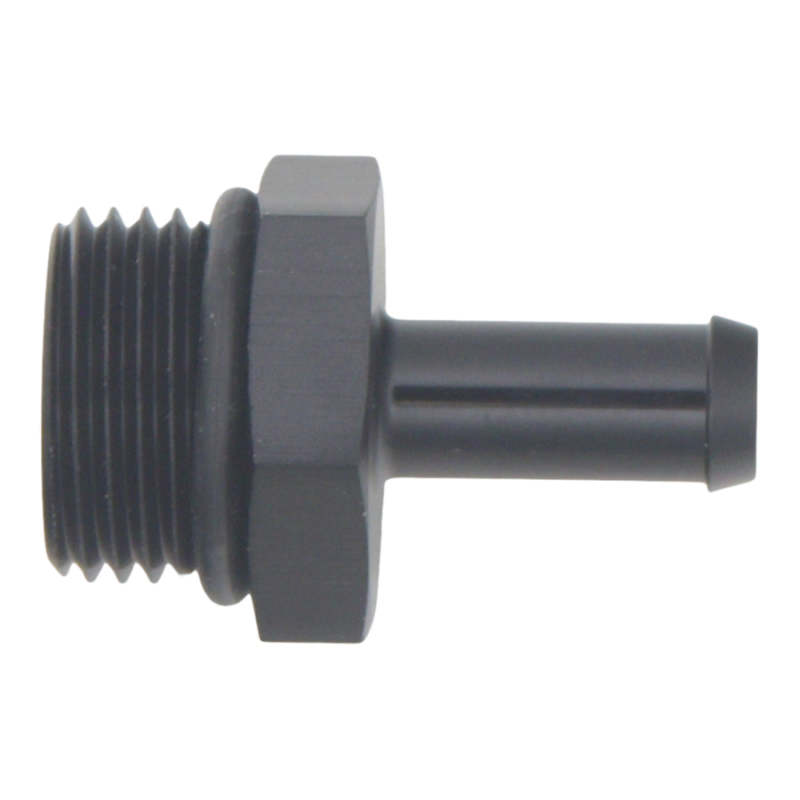 DeatschWerks 8AN ORB Male to 5/16in Male Barb Fitting (Incl O-Ring) - Anodized Matte Black - 0