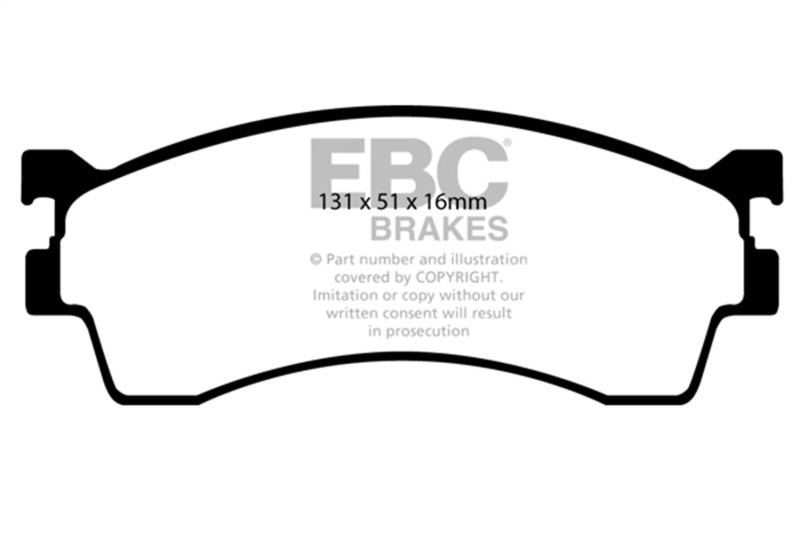 EBC 01-04 Mazda Protege 2.0 (Rear Drums) Greenstuff Front Brake Pads - 0