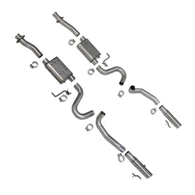 BBK 86-04 Mustang Cat Back Kit Varitune Mufflers Stainless Steel Tips - 0