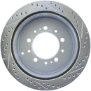StopTech Select Sport 13-17 Toyota Land Cruiser Drilled / Slotted Rear Passenger-Side Brake Rotor-2