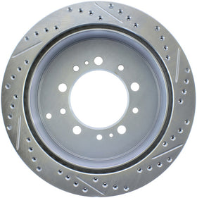 StopTech Select Sport 13-17 Toyota Land Cruiser Drilled / Slotted Rear Passenger-Side Brake Rotor - 0